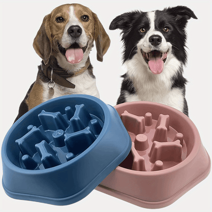 1pc Calming Slow Feeder Pet Bowl for Dogs - Encourages Healthy Eating Habits