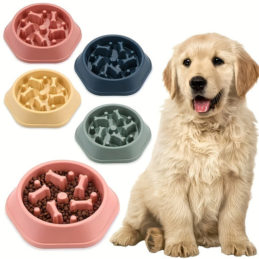 1pc Calming Slow Feeder Pet Bowl for Dogs - Encourages Healthy Eating Habits