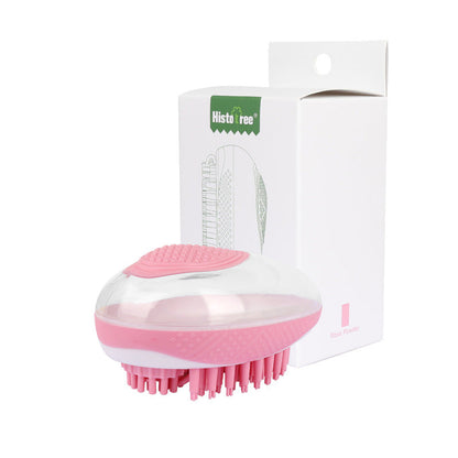 Dog Cat Bath Brush 2-in-1 Pet SPA Soft Massage Comb