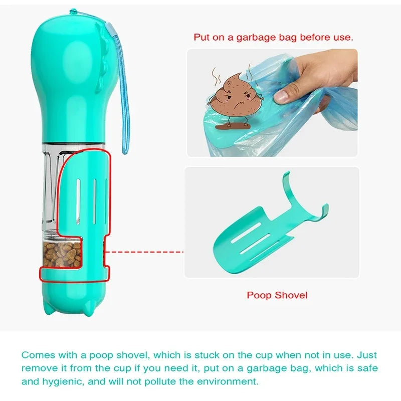 3 In 1 Portable Dog Water Bottle