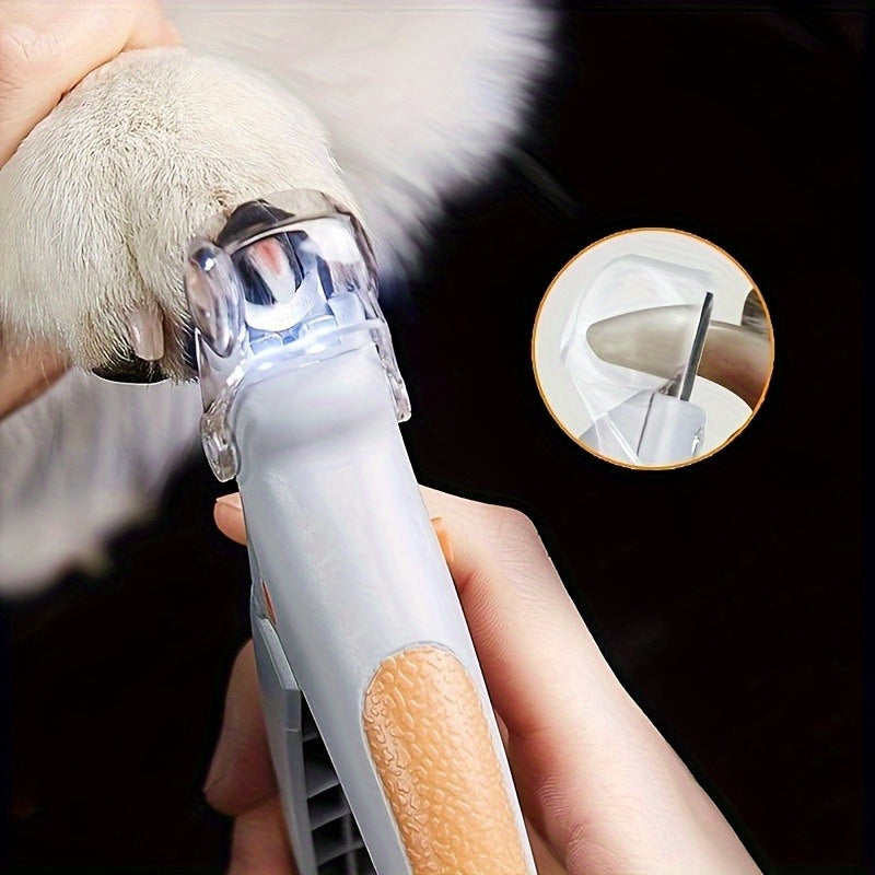 LED Pet Nail Clipper Non-slip Handle Cat Nail Trimmer