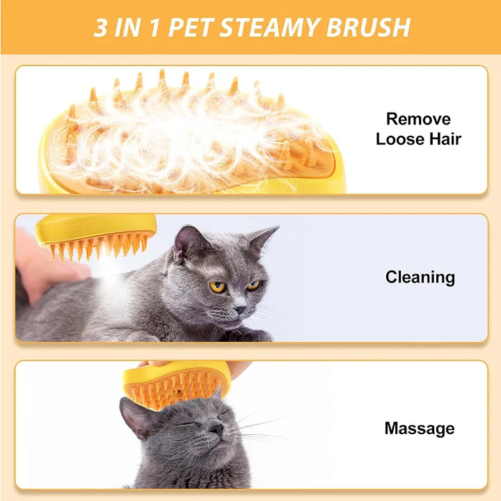 Cat Steam Brush for Shedding