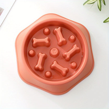 1pc Calming Slow Feeder Pet Bowl for Dogs - Encourages Healthy Eating Habits