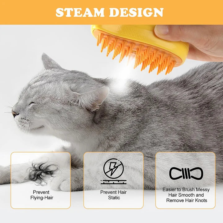 Cat Steam Brush for Shedding