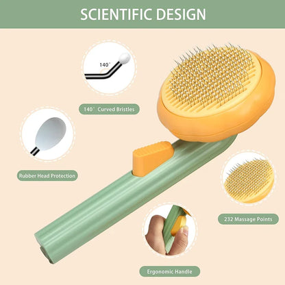 Pet Grooming Comb with Release Button