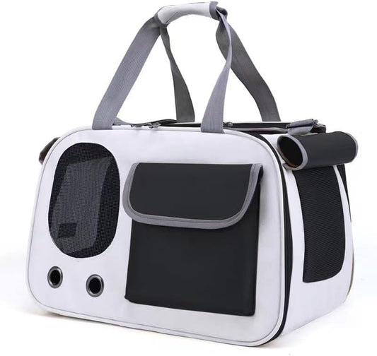 Cat Carrier, Portable Foldable Dog Pet Travel Carrier Bag