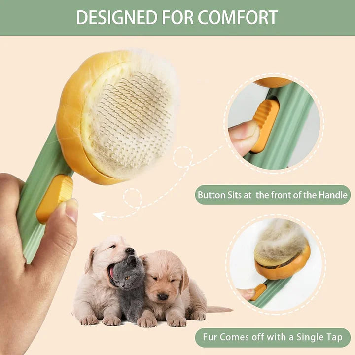 Pet Grooming Comb with Release Button