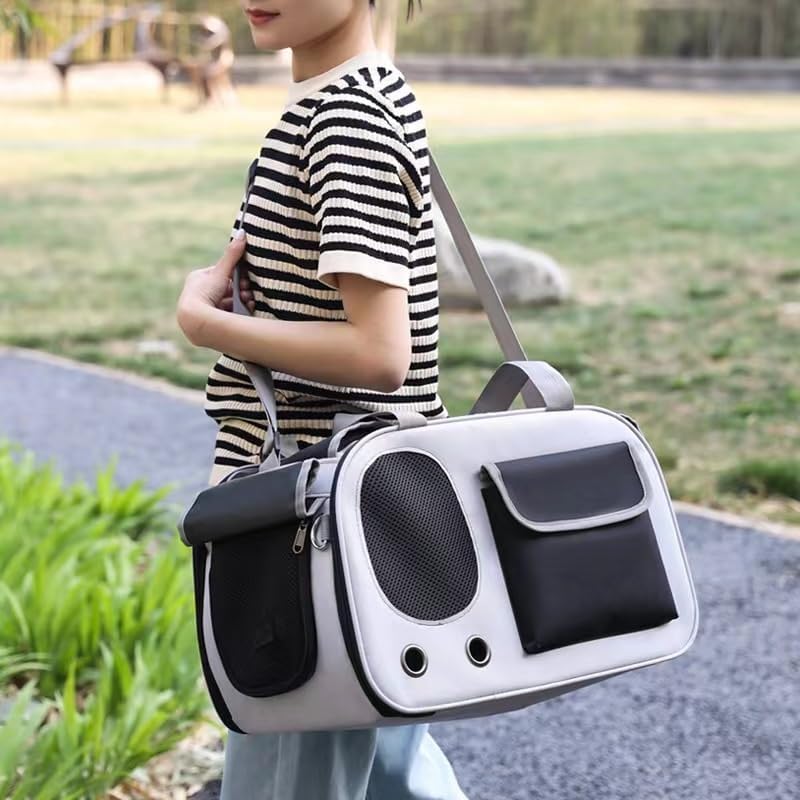 Cat Carrier, Portable Foldable Dog Pet Travel Carrier Bag