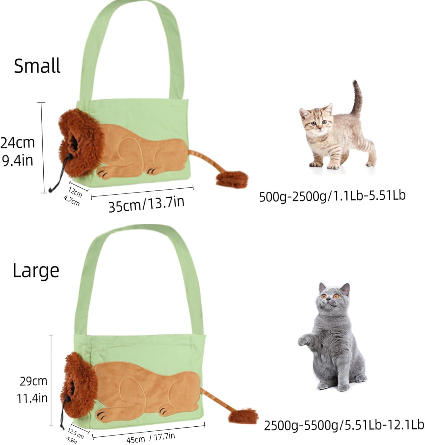 Kitty and Dog Bag for Comfortable Carrying