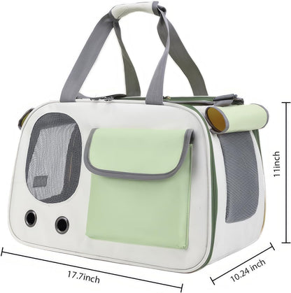 Cat Carrier, Portable Foldable Dog Pet Travel Carrier Bag