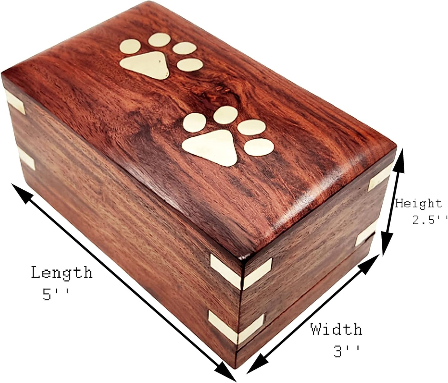 Rosewood Wooden Pet Urn