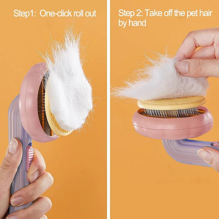 Pet Grooming Comb with Release Button