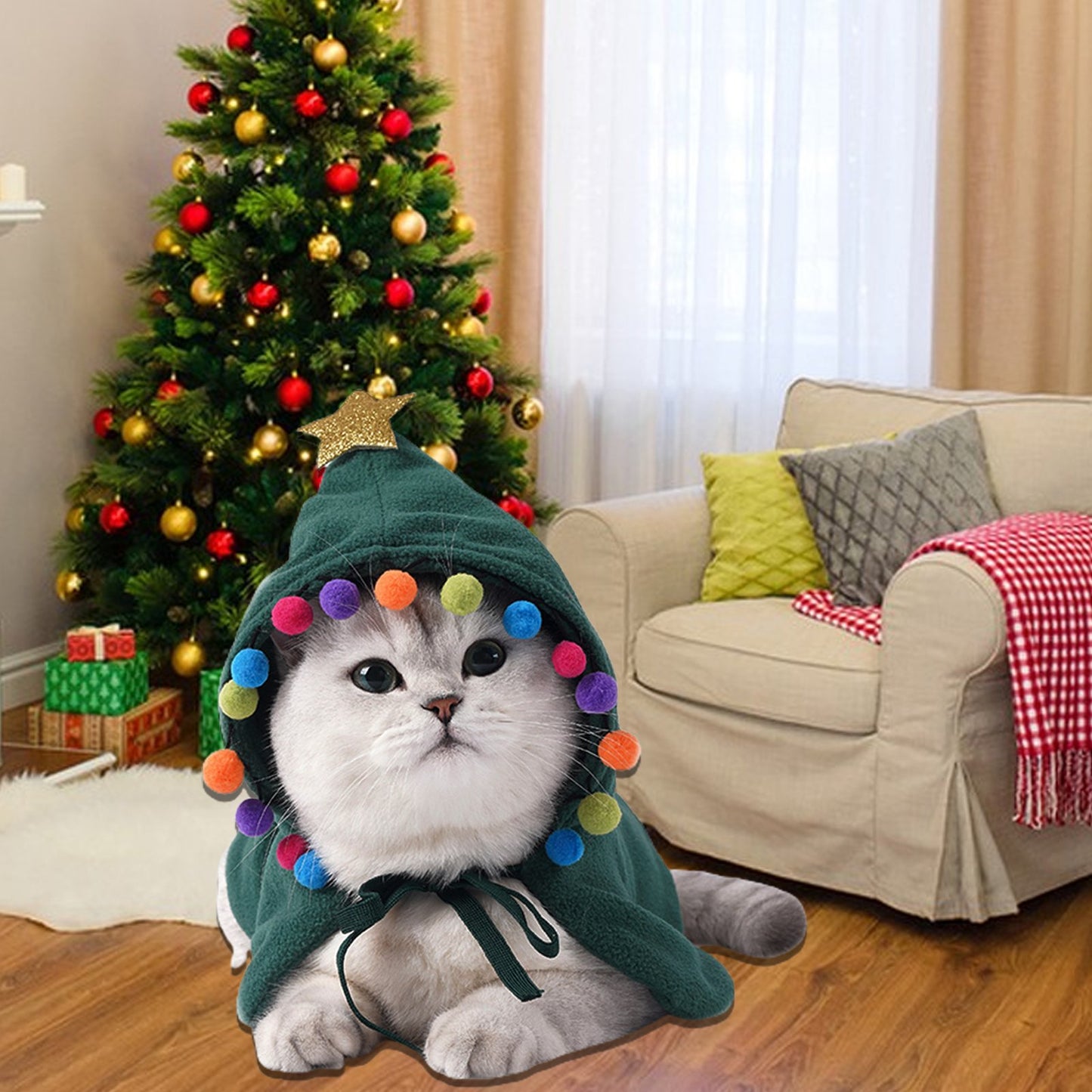 Christmas Pet Cloak for Festival