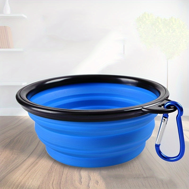 Collapsible Dog Travel Bowl, Dog Folding Food And Water Bowl With Carabiner