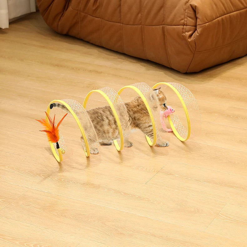 Cat Toys Foldable Kitten Play Tunnel