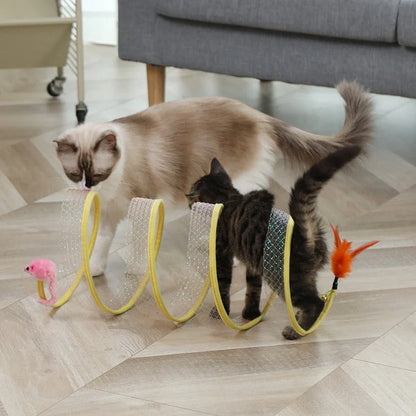 Cat Toys Foldable Kitten Play Tunnel