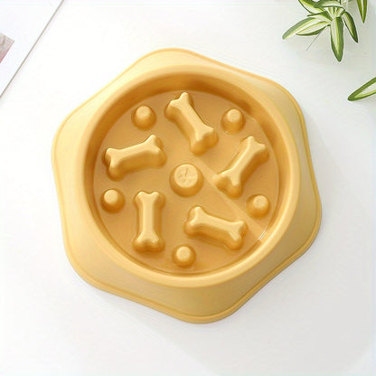 1pc Calming Slow Feeder Pet Bowl for Dogs - Encourages Healthy Eating Habits