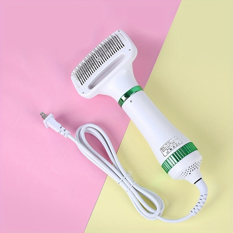 2-in-1 Portable Pet Hair Dryer And Grooming Brush For Dogs And Cats